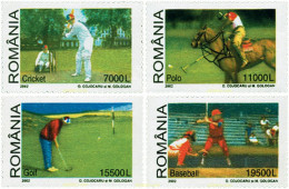 99191 MNH RUMANIA 2002 DEPORTES - Chevaux