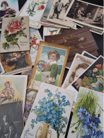 Lot De 100 Cartes Postales Anciennes Fantaisie - Divers - Religieux - Photo - Depart Encheres 20 Euros - 100 - 499 Postkaarten