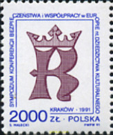 168793 MNH POLONIA 1991 SYMPOSIUM SOBRE EL HERITAJE CULTURAL EUROPEO - Andere & Zonder Classificatie