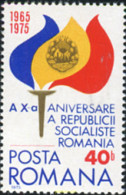 168982 MNH RUMANIA 1975 10 ANIVERSARIO DE LA REPUBLICA SOCIALISTA RUMANA - Andere & Zonder Classificatie