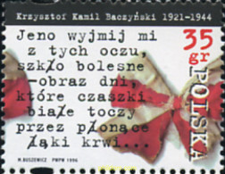 169169 MNH POLONIA 1996 HOMENAJE DEL POETA K. BACZINSKI - Otros & Sin Clasificación