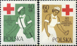 689636 MNH POLONIA 1959 15 Y 40 ANIVERSARIO DE LA CRUZ ROJA - Sonstige & Ohne Zuordnung