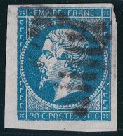 France N°14A - Variété Impression Défectueuse - Oblitéré - TB - 1853-1860 Napoléon III.