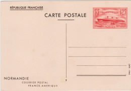 CP Entier Normandie 1F25 Courrier Postal France Amérique Ed Crete Paris Paquebot Arrivant à New York - Cartes Postales Types Et TSC (avant 1995)