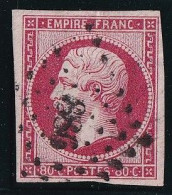 France N°17B - Nuance Groseille - TB - 1853-1860 Napoléon III.