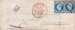 France N°14A X2 - Lettre - TB - 1853-1860 Napoléon III.