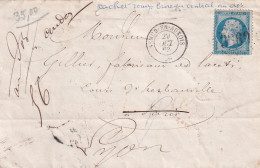 France N°22 - Divers Cachets Au Dos - Lettre - 1862 Napoleone III