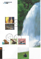 Norge Norway 2000- Expo 2000 Souvenir Sheet With 5 Stamps  - Cancelled1.6.2000  The Day Before First Day Of Issue - Briefe U. Dokumente