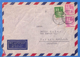 Allemagne Bizone 1951 Lettre Par Avion De Weiden Aux Argentina (G16757) - Altri & Non Classificati