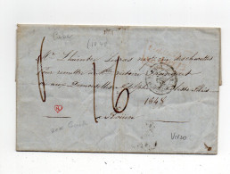 !!! LETTRE DE ST JAGO DE CUBA DE 1848 POUR ROUEN, AVEC TEXTE - Prephilately