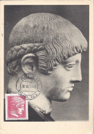 GRECE - CARTE MAXIMUM - Yvert N° 596 - TÊTE D'EPHEBE - MUSEE De L'ACROPOLE - Année 1954 - Cartoline Maximum