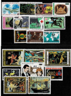 Bénin 1984 Mi. 357 - 375 Surchargé Overprint 19 Val. Gagarin Gagarine Red Cross Space Art Airplane Fauna Picasso Monet - Bénin – Dahomey (1960-...)