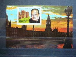 Sir W. Churchill # Sharjah 1972 MNH S/s # Famous People - Sir Winston Churchill