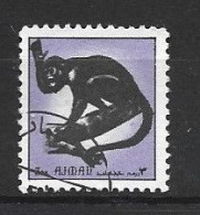 Ajman Timbre De 1972 Serie Animaux Sauvages Oblitéré - Chimpanzees