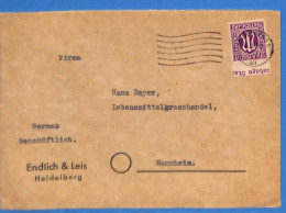 Allemagne Bizone 1945 Lettre De Heidelberg (G16810) - Andere & Zonder Classificatie