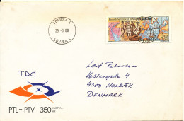 Finland Cover Sent To Denmark 29-3-1988 Single Franked Finnish Settlement In America 1638 - 1988 - Brieven En Documenten