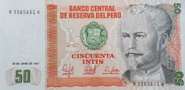 Billete De Banco De PERU - 50 Intis, 1987  Sin Cursar - Pérou