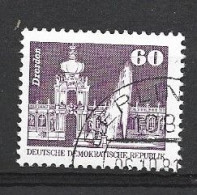 Rda 1981 N 2303 (yv) Chateau De Dresde  Oblitéré Sans Trace De Charniére - Châteaux