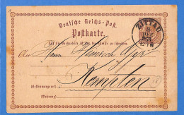 Allemagne Reich 1873 Entier De Zittau (G16825) - Covers & Documents