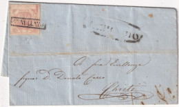 1858 24 Lug 2 Gr. Sass 5 Su Lettera Da Lanciano Pt.5 X Chieti F.Chiav. - Neapel