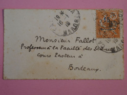 AX20  MAROC    BELLE LETTRE  1919 A BORDEAUX FRANCE +  AFFR. INTERESSANT+ + - Lettres & Documents