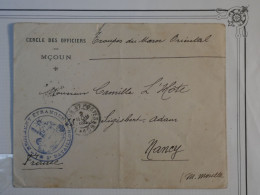 AX20  MAROC TROUPES MAROC ORIENTAL  LETTRE  1913 MCOUN A  NANCY   FRANCE +  AFFR. INTERESSANT+ + - Lettres & Documents