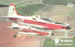 Brazil:Brasil:Used Phonecard, Sistema Telebras, 50 Units, Airplanes T-27 Tucano, 1995 - Brasilien