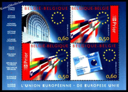 Belgium 2004 MNH SS, The European Union 10 New Members, Flags - Timbres