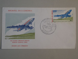AX20  COMORES  BELLE  CARTE FDC 1975  MORONI    .FRANCE +PA N°65+  AFFR. PLAISANT+ + - Lettres & Documents