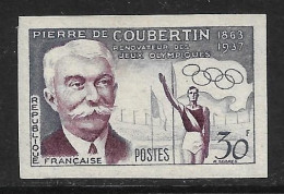 France N°1088** Non Dentelé Jeux Olympique, Pierre De Coubertin. Cote 200€ - 1951-1960