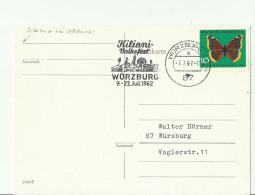 BDR GS1962 WURZBURG  SST BUREFLY - Cartoline - Usati