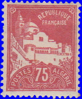Algérie 1926. ~ YT 49* - 75 C. Alger. Mosquée De La Pêcherie - Neufs