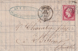 France N°24 - Lettre - TB - 1862 Napoleon III