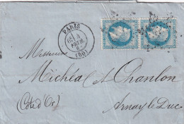 France N°29 Paire  Oblitéré étoile Pleine - Lettre - TB - 1863-1870 Napoleon III Gelauwerd
