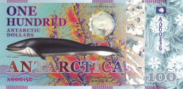 Antarctica 100 Dollars 14 Décembre 2020 Baleine UNC  POLYMER  Emission Privée - Fictifs & Spécimens