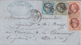 France N°25, 26x2, 37 - Affranchissement De 1871 - Lettre - TB - 1863-1870 Napoleon III Gelauwerd