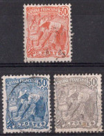 GUYANE Timbres-poste n°80, 82 & 83  Oblitérés TB  Cote : 2€00 - Oblitérés