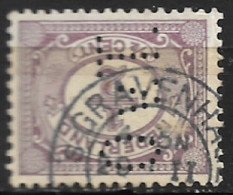 Perfin O.v.T. (Oppenheim & Van Till Bankiers Te 's-Gravenhage) In 1899 Cijfer ½ Ct Lila NVPH 50 - Perforés