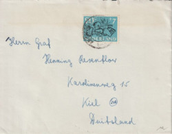 NEDERLAND - 1952 - SEUL SUR LETTRE ! ENVELOPPE De AMSTERDAM => KIEL (GERMANY) - Covers & Documents