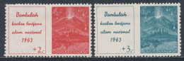Indonesia Indonesie 1963 Mi 407 /8 Sc B154 /5 SG 969 /0 * MH - Bali Vulcono Disaster Fund / Volcano Eruption Bali - Volcanes