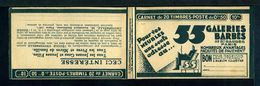 Carnet SEMEUSE N°199 - Couverture Vide - Série 256 RP- Nombreux Thèmes Cigarette - Oude : 1906-1965