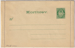 NORVÈGE / NORWAY - 1909 10øre Green Letter-Card Mi.K1.II - Mint NH - Entiers Postaux