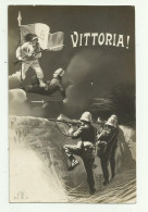 VITTORIA ! BERSAGLIERE 1916 VIAGGIATA   FP - Oorlogsbegraafplaatsen