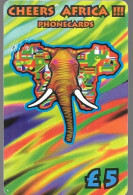CARTE-PREPAYEE-GB-CHEERS AFRICA-5£-ELEPHANT-TBE - Giungla