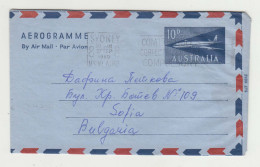 Australia Australien Australie 1960 Airmail Stationery Entier Aerogramme Aerogram (10d) Topic-Airplane To Bulgaria Ds939 - Aerogrammi