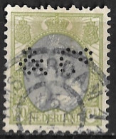 Perfin L.R. & Co  In 1899 Koningin Wilhelmina 20 Cent Grijs / Groen NVPH 69 - Perforés