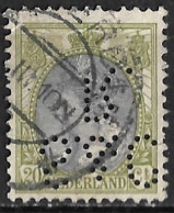 Perfin S. & C R In 1899 Koningin Wilhelmina 20 Cent Grijs / Groen NVPH 69 - Perforés