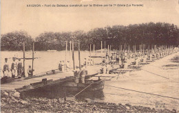 FRANCE - 84 - AVIGNON - Pont De Bateaux Construit Sur Le Rhône Par Le 7e Génie - Carte Postale Ancienne - Avignon