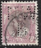 Perfin M W B In 1899 Koningin Wilhelmina 30 Cent Lila / Bruin NVPH 72 - Gezähnt (perforiert)