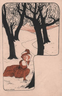 Illustrateur - Illustration De Femme Dans Les Bois - Alice Wanne - Carte Postale Ancienne - Sonstige & Ohne Zuordnung